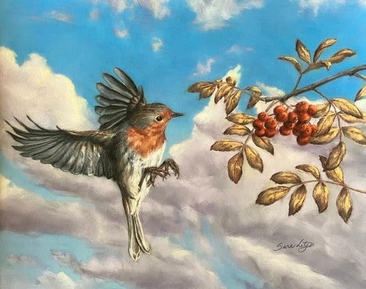 Konsttryck - Rödhake